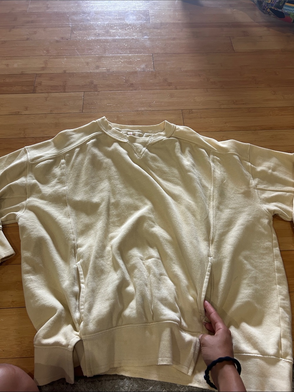 FP Movement by Free People Cream Crewneck Sweatshirt